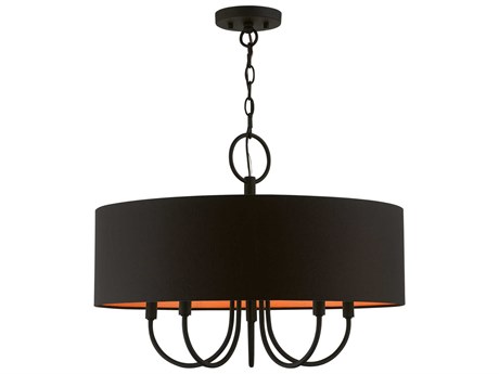 Livex Lighting Bradhurst 5-Light Black Drum Chandelier