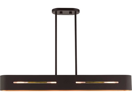 Livex Lighting Ravena 4-Light Bronze Antique Brass Island Pendant