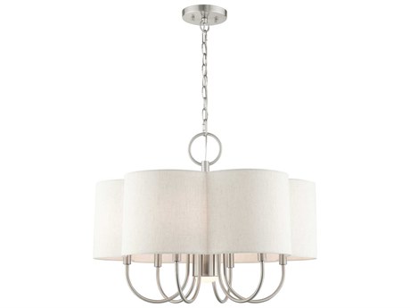 Livex Lighting Solstice 7-Light Brushed Nickel Candelabra Chandelier