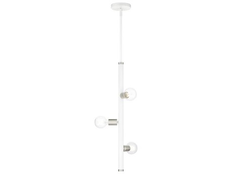 Livex Lighting Bannister 3-Light White Linear Mini Pendant