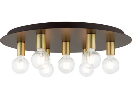 Livex Lighting Hillview 7-Light Bronze Globe Semi Flush Mount