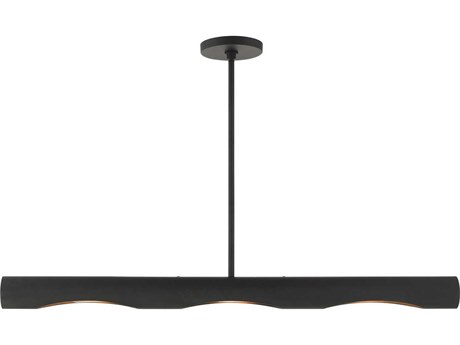 Livex Lighting Novato 3-Light Black Linear Island Pendant