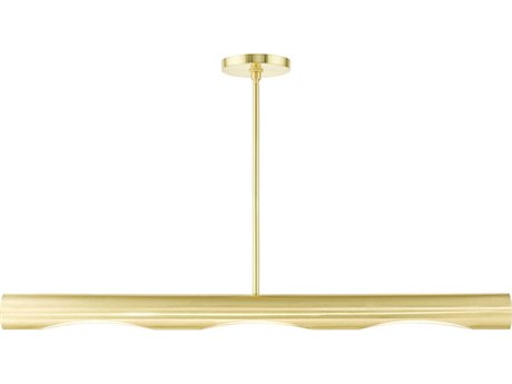 Livex Lighting Novato 3-Light Satin Brass Linear Island Pendant