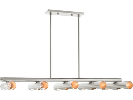 Livex Lighting Novato 10-Light Brushed Nickel Island Pendant