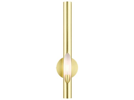 Livex Lighting Acra 1-Light Satin Brass Gold Wall Sconce