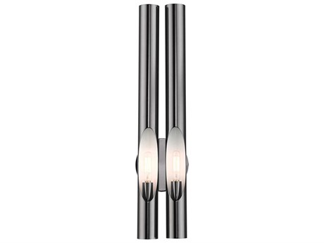 Livex Lighting Acra 2-Light Black Chrome Wall Sconce