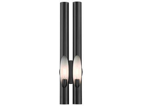 Livex Lighting Acra 2-Light Shiny Black Wall Sconce