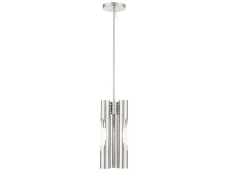 Livex Lighting Acra 3-Light Brushed Nickel Cylinder Mini Pendant