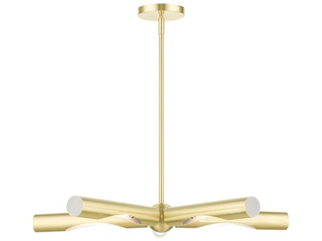Livex Lighting Acra 5-Light Satin Brass Chandelier