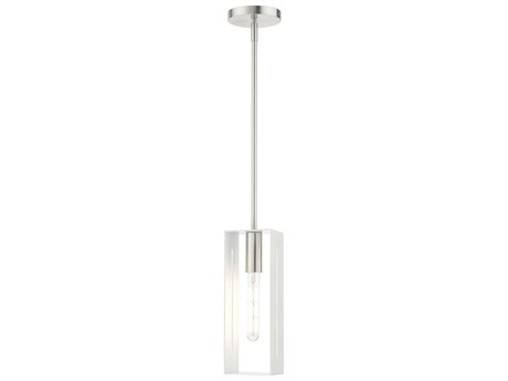 Livex Lighting Soma 1-Light Brushed Nickel Geometric Mini Pendant
