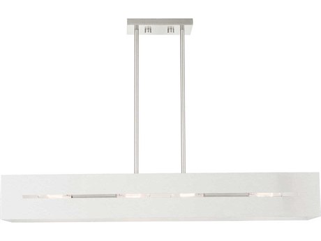 Livex Lighting Soma 4-Light Brushed Nickel Geometric Island Pendant