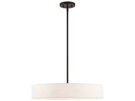 Livex Lighting Venlo 4-Light Bronze Antique Brass Drum Pendant