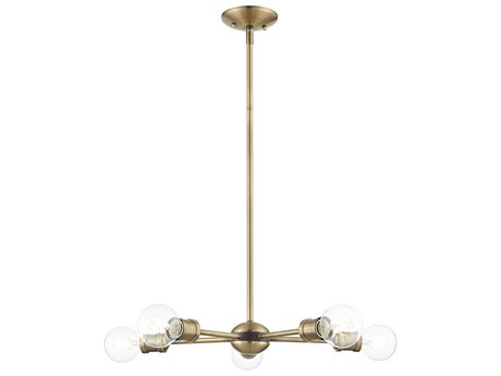 Livex Lighting Lansdale 5-Light Antique Brass Bronze Chandelier
