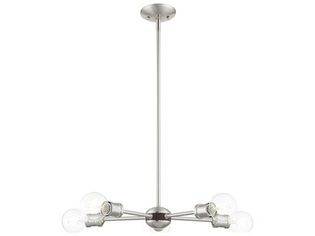 Livex Lighting Lansdale 5-Light Brushed Nickel Bronze Chandelier