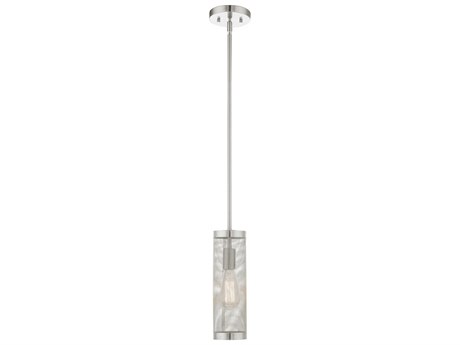 Livex Lighting Industro 1-Light Brushed Nickel Cylinder Mini Pendant