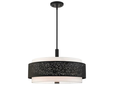 Livex Lighting Noria 5-Light Black Drum Chandelier