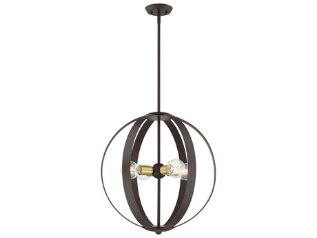 Livex Lighting Modesto 4-Light Bronze Round Pendant