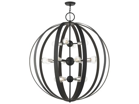 Livex Lighting Modesto 16-Light6-Light Black Round Chandelier