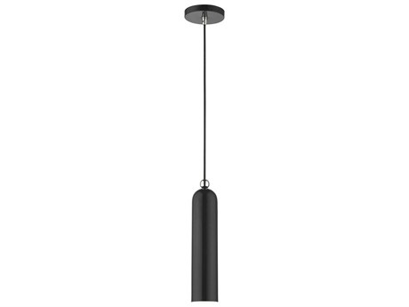 Livex Lighting Ardmore 1-Light Shiny Black Cylinder Mini Pendant