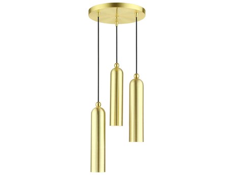 Livex Lighting Ardmore 3-Light Satin Brass Cylinder Pendant