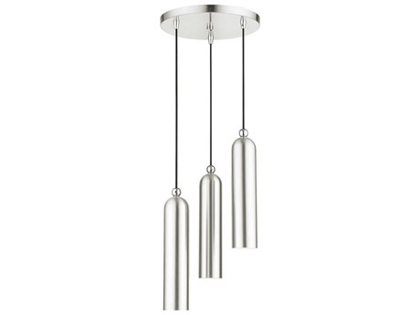 Livex Lighting Ardmore 3-Light Brushed Nickel Cylinder Pendant