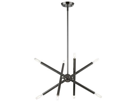 Livex Lighting Soho 8-Light Black Chrome Linear Sputnik Pendant