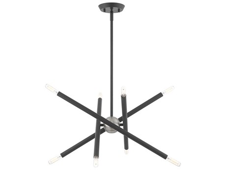 Livex Lighting Soho 8-Light Scandinavian Gray Candelabra Sputnik Chandelier