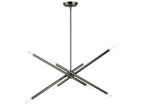 Livex Lighting Soho 8-Light Black Chrome Linear Sputnik Island Pendant