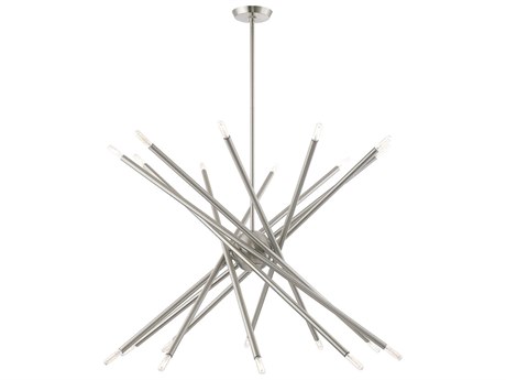Livex Lighting Soho 20-Light Brushed Nickel Candelabra Sputnik Chandelier