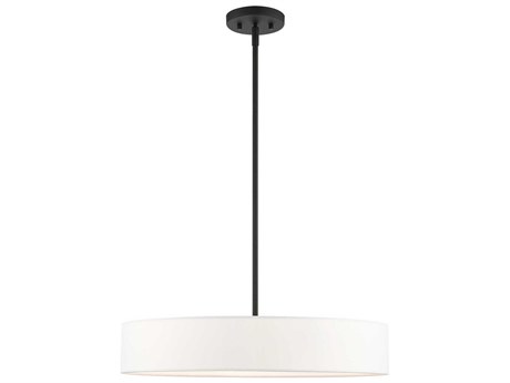 Livex Lighting Venlo 4-Light Black Brushed Nickel Drum Pendant
