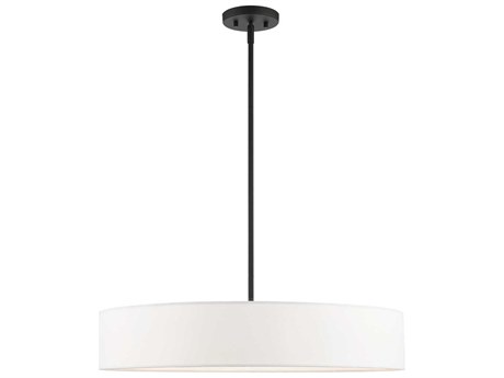 Livex Lighting Venlo 5-Light Black Brushed Nickel Drum Pendant