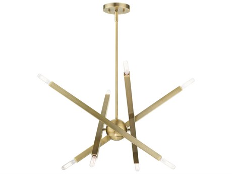 Livex Lighting Monaco 8-Light Antique Brass Candelabra Sputnik Chandelier