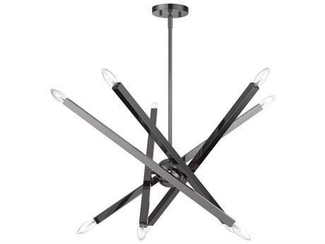 Livex Lighting Monaco 10-Light Black Chrome Chandelier