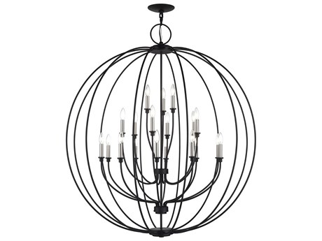 Livex Lighting Milania 19-Light Black Brushed Nickel Chandelier
