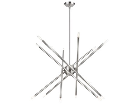 Livex Lighting Soho 12-Light Brushed Nickel Chandelier
