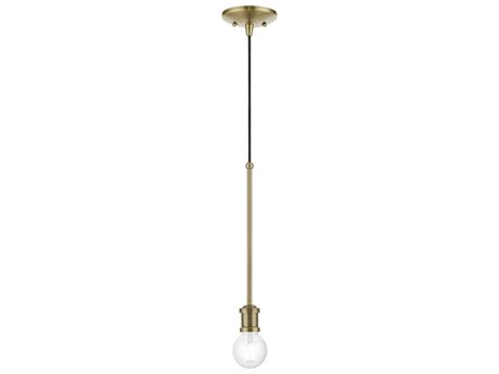 Livex Lighting Lansdale 1-Light Antique Brass Mini Pendant