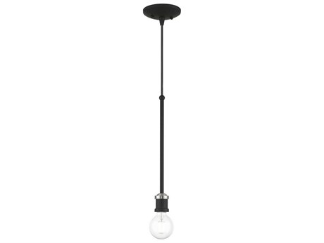Livex Lighting Lansdale 1-Light Black Brushed Nickel Mini Pendant