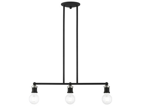 Livex Lighting Lansdale 3-Light Black Brushed Nickel Linear Island Pendant