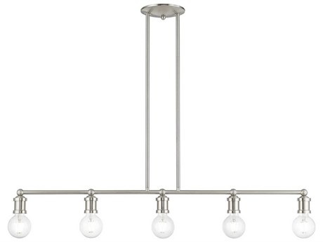 Livex Lighting Lansdale 5-Light Brushed Nickel Linear Island Pendant