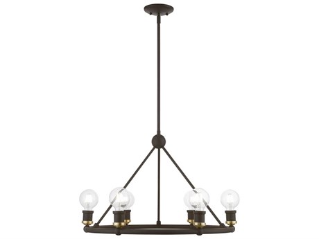 Livex Lighting Lansdale 6-Light Bronze Antique Brass Chandelier
