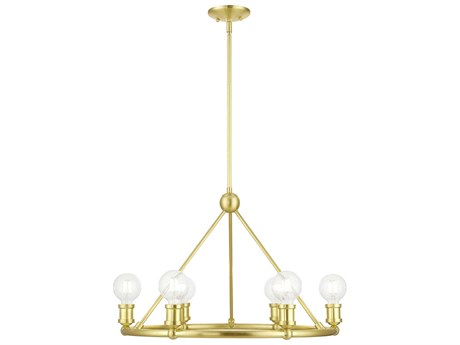 Livex Lighting Lansdale 6-Light Satin Brass Chandelier