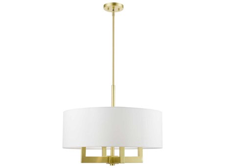 Livex Lighting Cresthaven 4-Light Satin Brass Chandelier