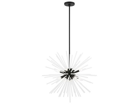 Livex Lighting Uptown 8-Light Black Glass Sputnik Pendant