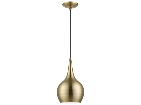 Livex Lighting Andes 1-Light Antique Brass Mini Pendant