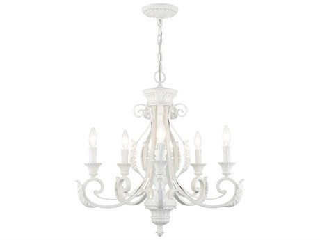 Livex Lighting Valencia 5-Light Shiny White Candelabra Chandelier