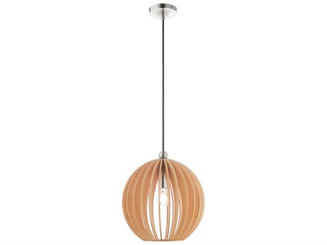 Livex Lighting 1-Light Brushed Nickel Globe Geometric Pendant