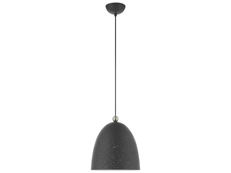 Livex Lighting Arlington 1-Light Scandinavian Gray Brushed Nickel Bell Mini Pendant
