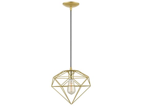 Livex Lighting Knox 1-Light Soft Gold Polished Brass Mini Pendant