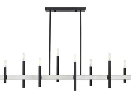 Livex Lighting Denmark 8-Light Black Brushed Nickel Island Pendant
