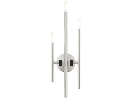 Livex Lighting Denmark 3-Light Brushed Nickel Wall Sconce